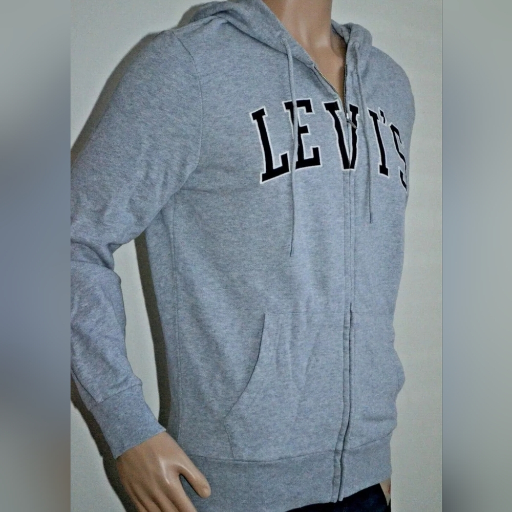 NWT Levi's Graphic Zip Up Hoodie  Gray Style 196250020 Size XL